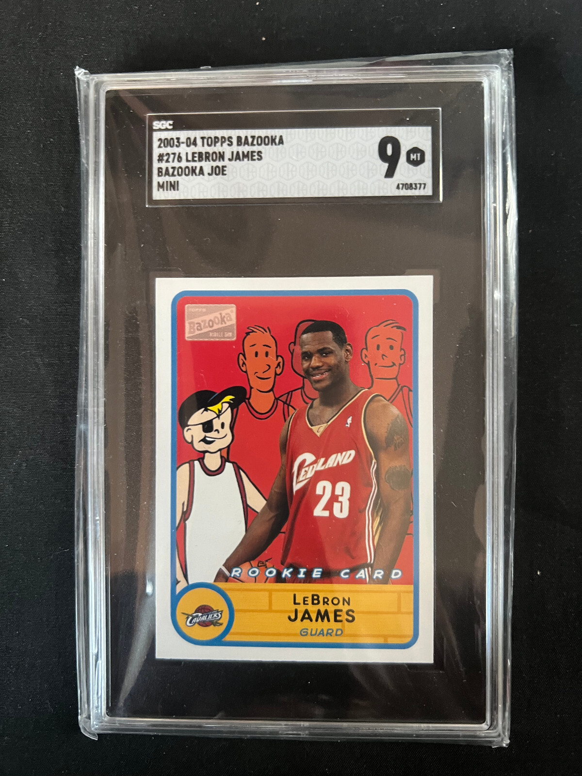2003-04 Topps Bazooka RC LeBron James Bazooka Joe #276 SGC 9 Cavaliers🔥🏀🔥