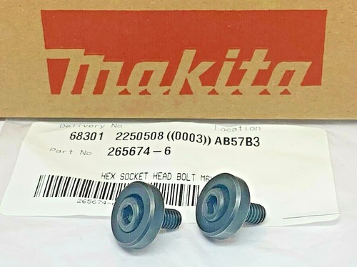 2X Tornillo de bloqueo Makita genuino perno + brida exterior 265674-6 multiherramienta DTM50 TM3000C - Imagen 4 de 9