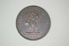 1834 Hard Times Token- H. M. & E. I. Richards- AU with amazing Pedigree flip.