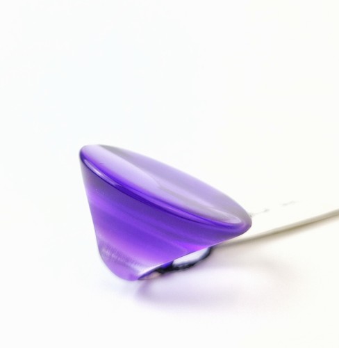 Sobral Classicos Agnes Clear Violet Purple Artist Made Statement Ring - Picture 5 of 6