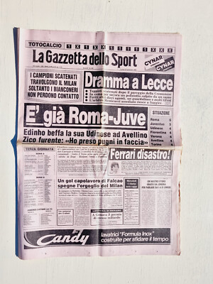GAZZETTA DELLO SPORT 26 SETTEMBRE 1983 LECCE - ROMA - JUVENTUS - AVELLINO VERONA