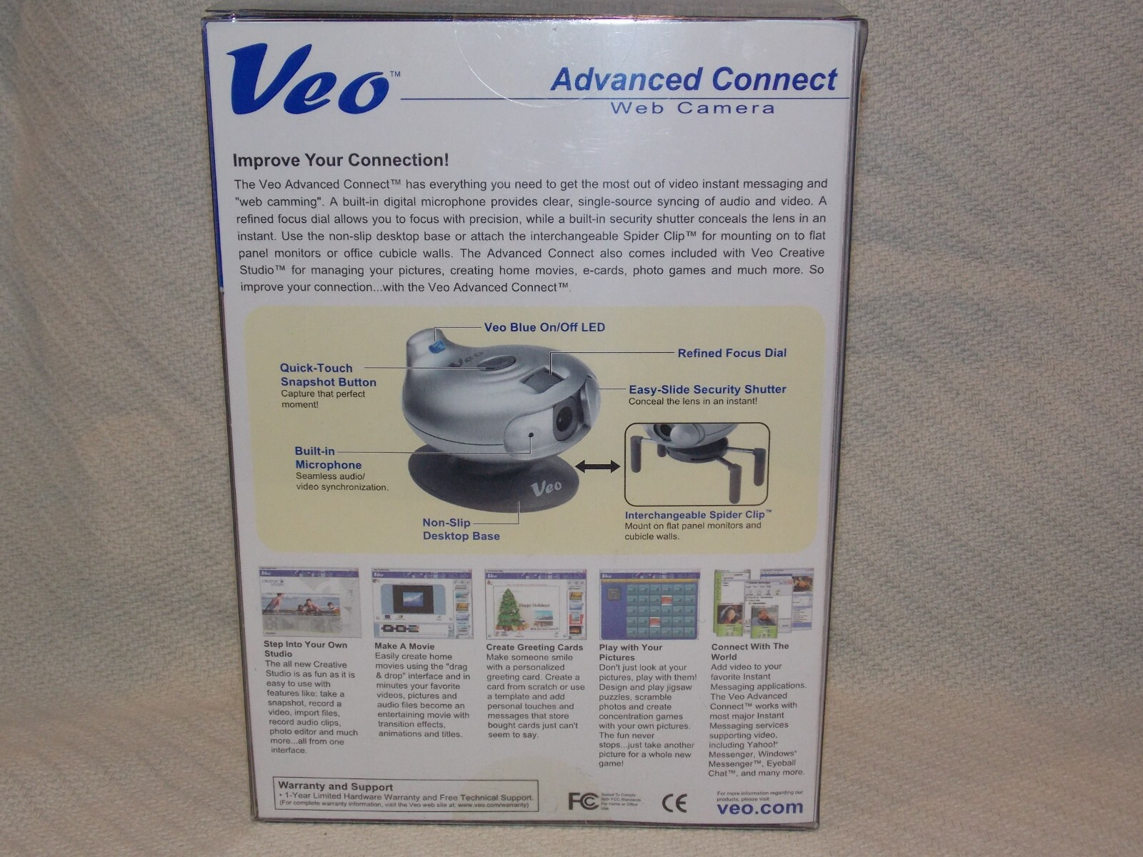 Veo Advanced Connect Web Cam w/Door USB PC Camera Free Standing ...