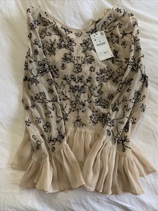 zara sequin blouse