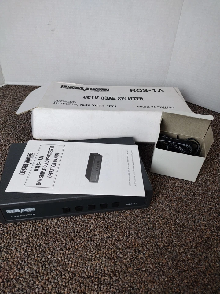 Pro Video RQS-1A CCTV Quad Splitter High Resolution Black White Processor (NOS) - Image 3 of 4