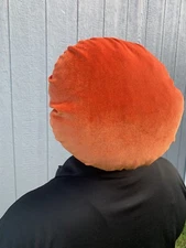 Orange Satin Night Sleep Cap Hair Bonnet Hat Silk Head Cover Wide Elastic Band