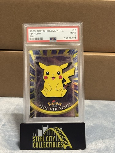 Pikachu Topps Foil TV PSA 9 Mint 1999 Pokemon Blue Label RARE - Bild 1 von 2