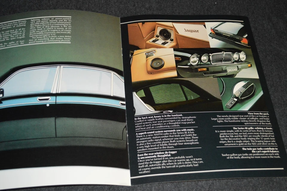 Jaguar XJ12 1980 SERIE III ORIGINAL DISTRIBUIDOR PÓSTER ANUNCIO DESPLEGABLE Foto 3 de 4