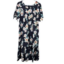 VTG 60s/70s Malihini Hawaii Floral Hawaiian Dress Size Small Coastal