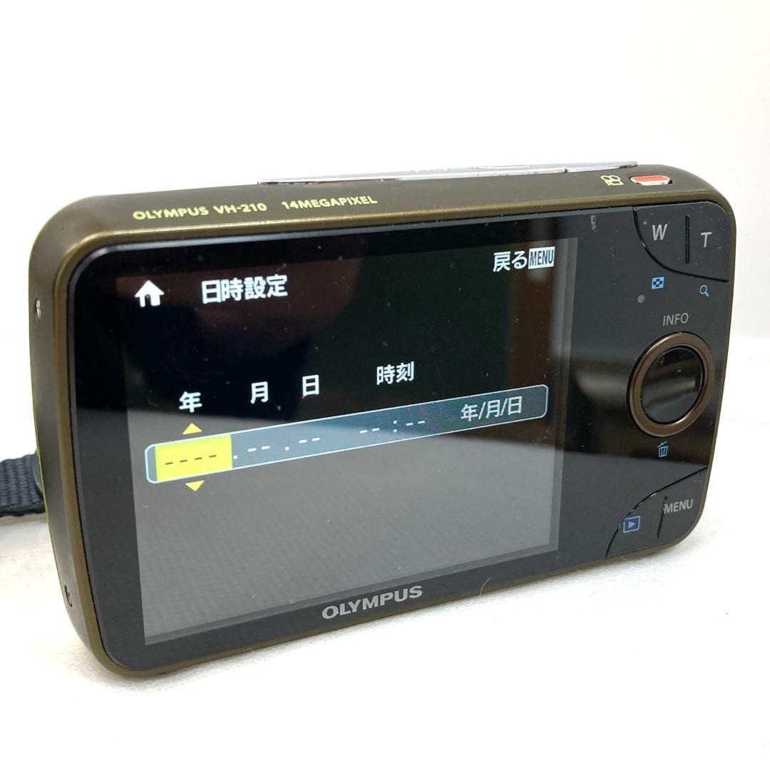 OLYMPUS VH 210 Green Compact Digital Camera 2012 Japan No Box Used