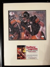 Ben Roethlisberger #7 Pittsburgh Steelers Signed Photo Framed COA NFL