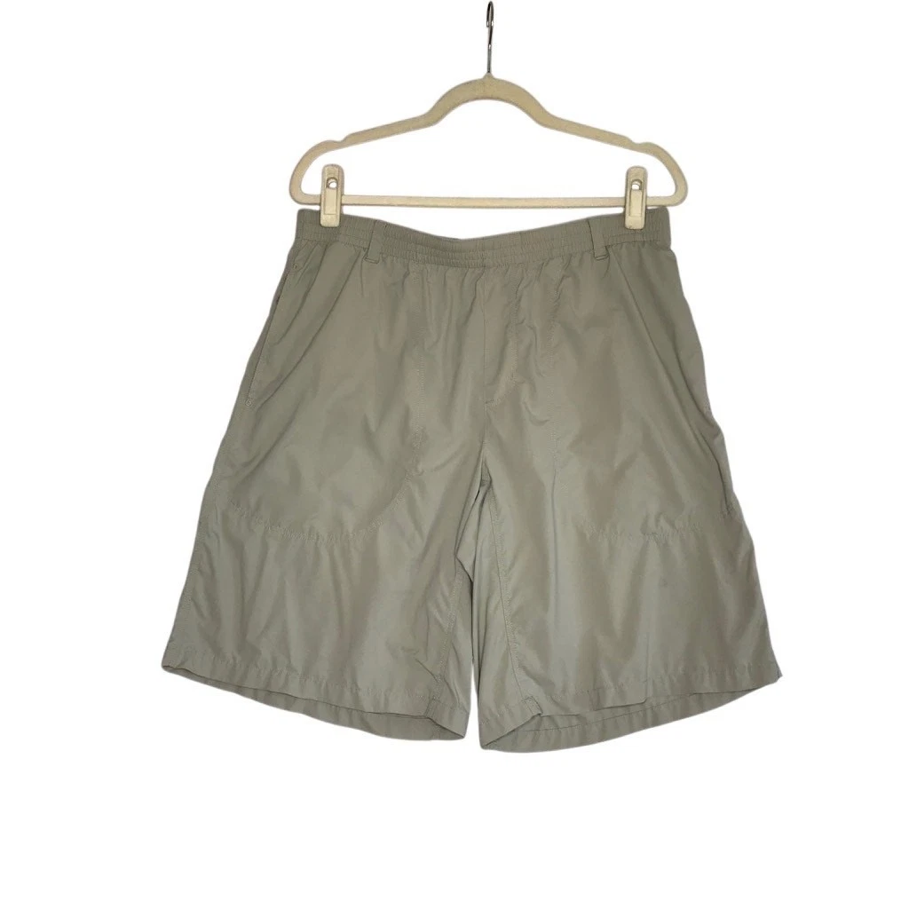 PATAGONIA PullON Elastic Waist Men Shorts 10" Sz L Beige Outdoor Comfort Travel