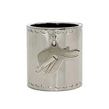 Hermes F22270 Silver Saddle Scarf Ring Unused Metal S-Size Jewelry