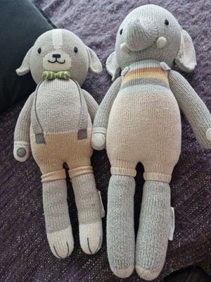 cuddle + kind Strickpuppe  Evan the Elephant    Handarbeit & Fair Trade