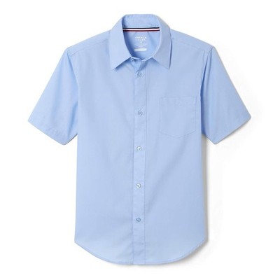 New French Toast Boys Short Sleeves Classic Dress Shirt Size 12 Light Blue New