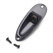 SAPHUE Guitar Input Jack Socket Plate Output Loaded Boat Style 1/4 Inch black