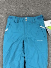 Spyder Pants Girls 12 Blue Olympia Insulated Ski Snow Primaloft Waterproof