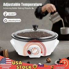 110V Electric Home Coffee Bean Roasting Machine Roaster Baker Non-stick Pan Home