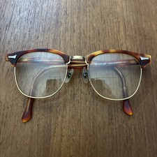 Montatura occhiali da vista vintage antichi Artcraft Clubman marrone oro tartaruga 51-22