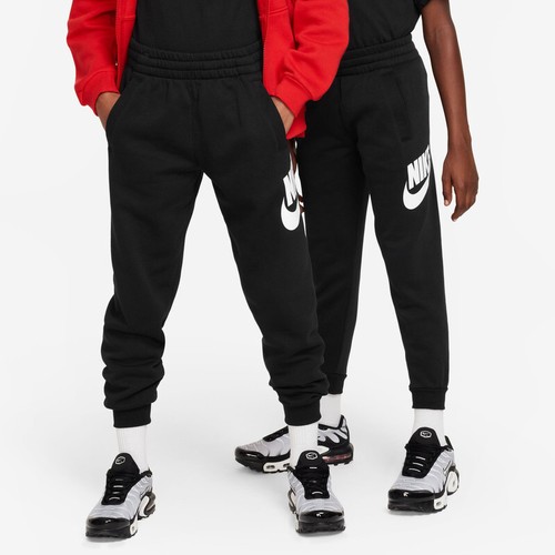 YOUTH UNISEX NIKE CLUB FLEECE JOGGERS_BLACK/WHITE FD2995-010-SIZE S