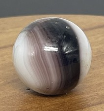 BEAUTIFUL Vitro Agate Lilac Swirl, .54 NM, Dark Purple White Swirl