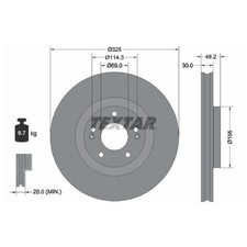 2x Bremsscheibe vorne für KIA Sorento 4 MQ4 | 26245793