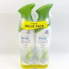 2 Febreze Light Air Fresh Scent Air Refresher Fragrance Room Spray 8.8 oz ea New