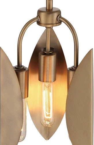 Eden 3-Light Pendant Light in Old Satin Brass for Kitchen & Dining Room - Picture 7 of 9