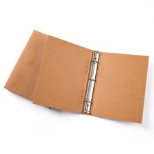 A5 Binder 3 Ring, A5 Binder, 2pcs Kraft Paper 3 Round Ring Binder Cover Prote...