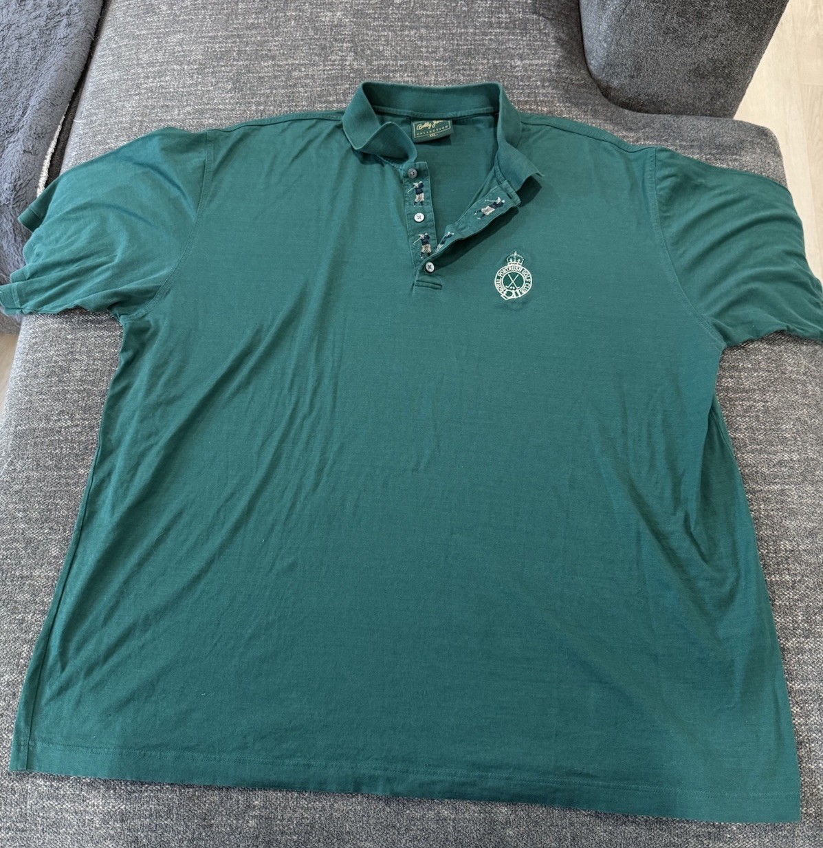 Vintage Bobby Jones Golf Polo Dark Hunter Green Short Sleeve Shirt Embroidered