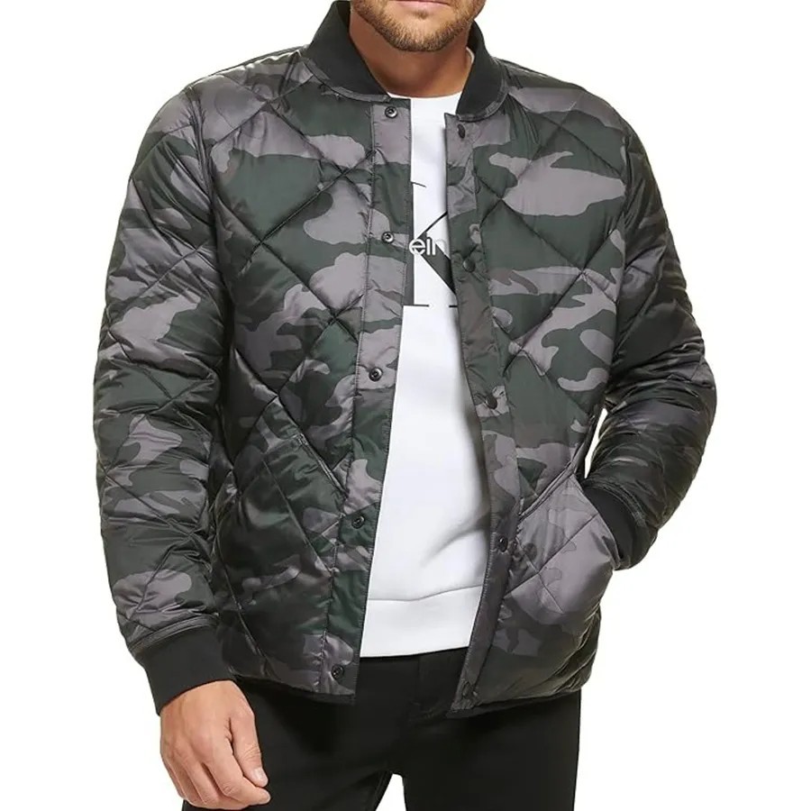 Calvin Klein Men's Reversible Quilted Jacket Black Camo Medium image 4
