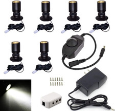 6 Pack LED Mini Surface Mounted Lights 1.5W Jewelry Cabinet Spotlights 6000K