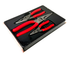 Snap On 3 Piece Long-Nose Slip-Joint Pliers Set - Red - PL3LNSJCF - New