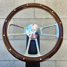 14 Musle Half Wrap Wood Steering Wheel Chevy Horn 1948-1959 Chevrolet Pickup