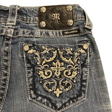 Miss Me Womens Size 26 Bootcut Jeans Back Poc...