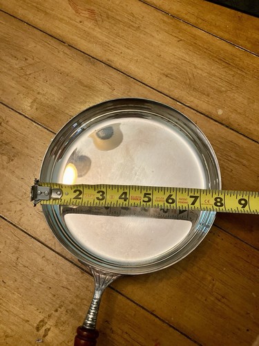 Padella padella salsa crepe stile italiano vintage manico legno ornato 8" - Foto 7 di 10