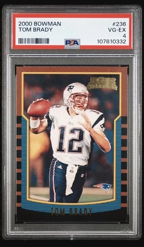 2000 Bowman Tom Brady #236 (RC) PSA 4 vg-ex