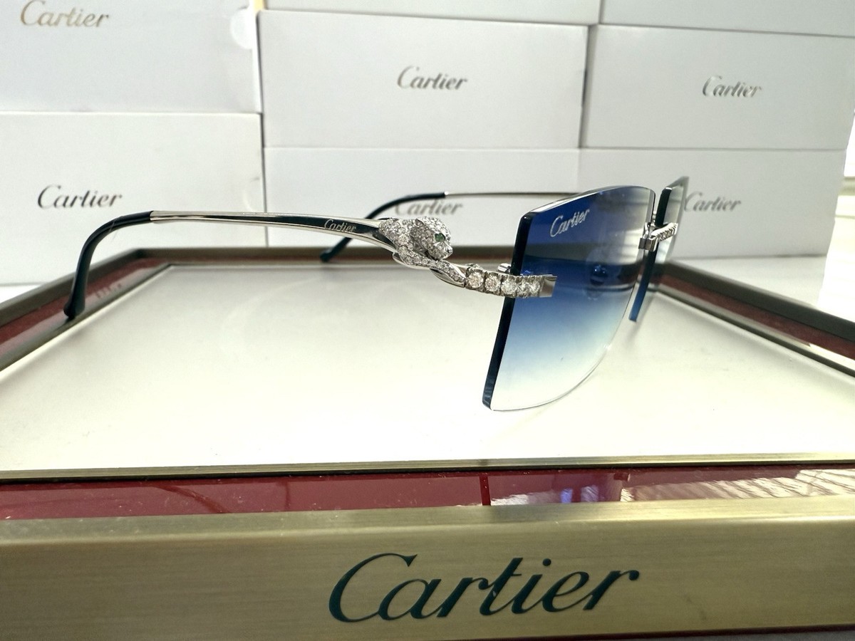 Cartier Panthere Sunglasses NATURAL Diamonds ? Custom  display picture 2