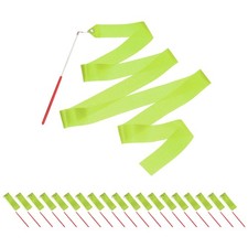 20 Pcs Dance Ribbons, 78.7" Gymnastics Ribbon Streamers, Olive Green