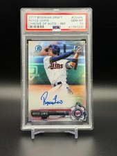 Royce Lewis 2017 1st Bowman Chrome Autograph Auto Refractor /499 PSA 10 Twins