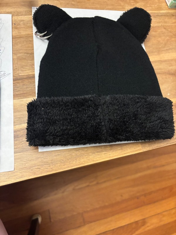 Black Bear Plush Hat