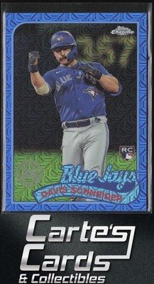Davis Schneider 2024 Topps T89C-14 1989 35th Anniversary Chrome Blue Mojo 47/150