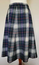 Vtg Pendelton Wool Midi Skirt M Blue Green School Girl Dark Academia READ FLAWS