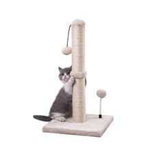 Cat Scratching Post Sisal with Hanging Ball 22" for Kittens  Small Cats Beige