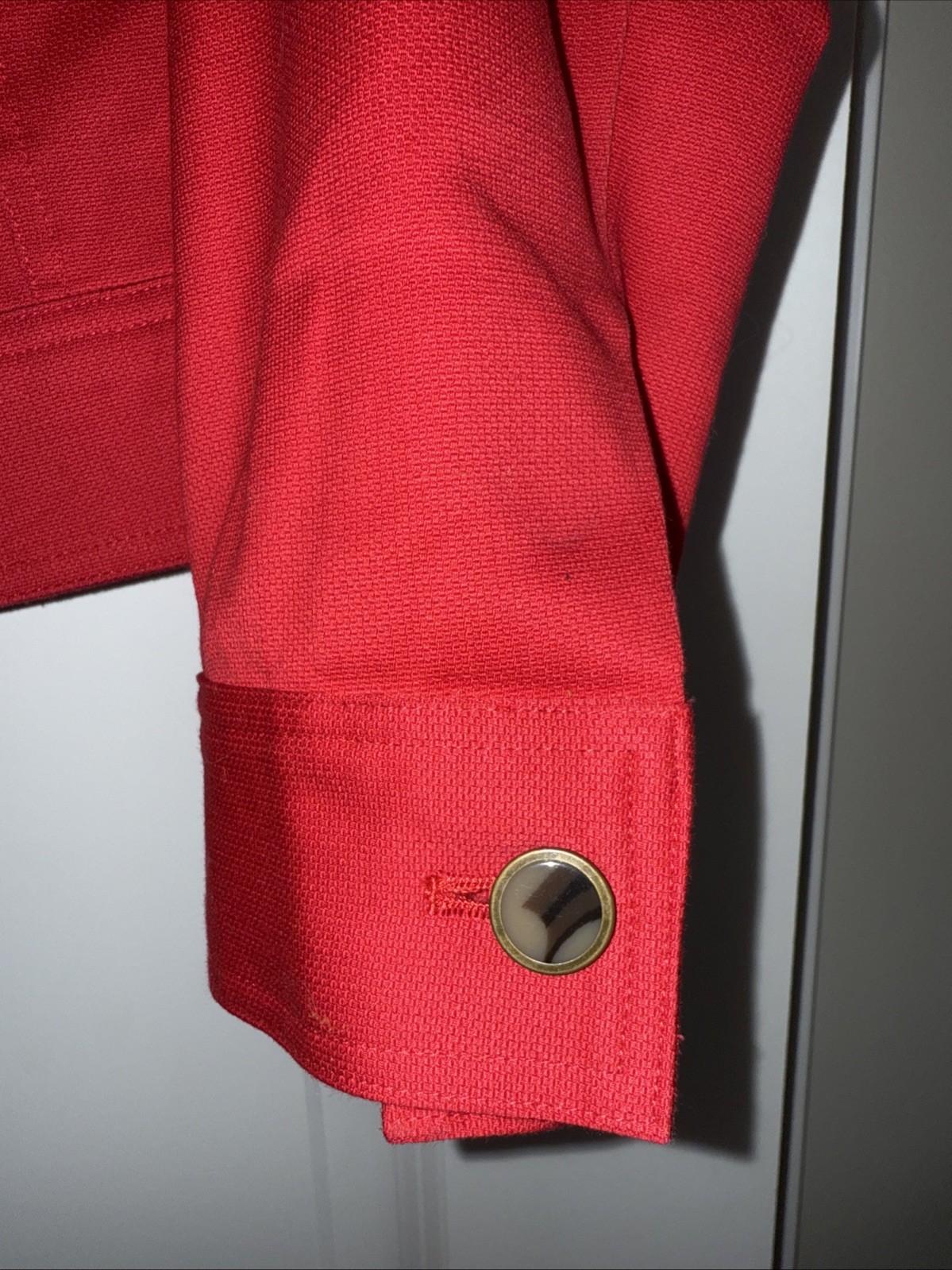 Relativity Red Denim Jacket Size Petite Large - image 6