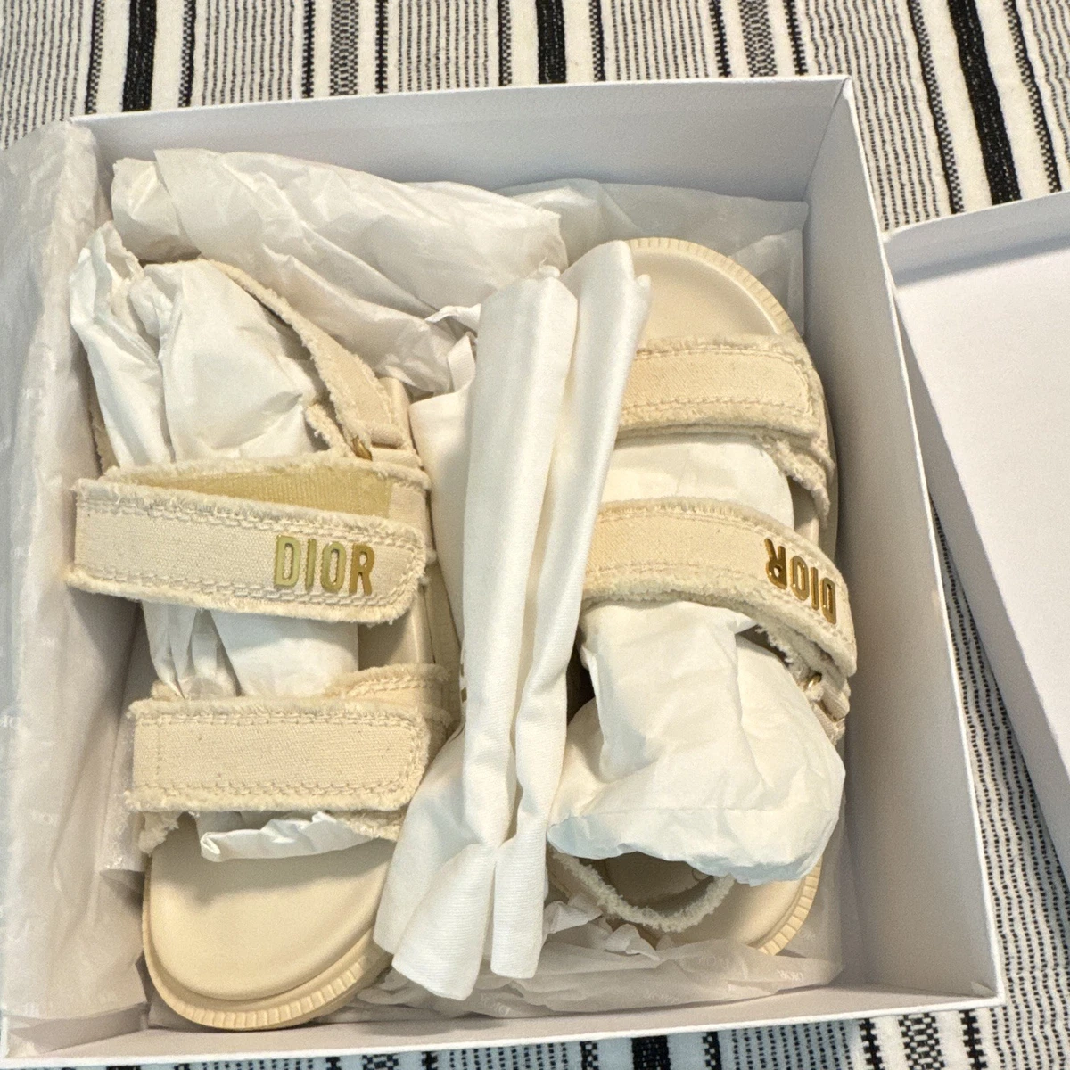 Dior Flat (Under 1 in) Solid Sandals for Women for sale | eBay