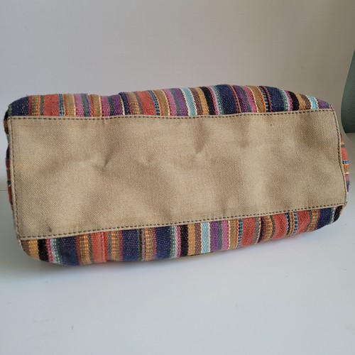 Fossil Keyper Maddox Striped Tapestry Satchel Purse Boho Large  See Descript! - Picture 9 of 23