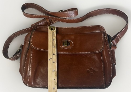 Patricia Nash Womens Brown Leather Adjustable Strap Travel Crossbody Bag - Picture 3 of 10