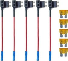 5PCS 12V Car Add-a-Circuit Fuse, Standard APR ATO ATC Blade Fuse Holder with 5 x