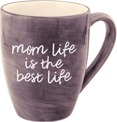 Mom Life 20oz Ceramic Coffee Mug    Mom Life is the Best Life,  Deep Purple