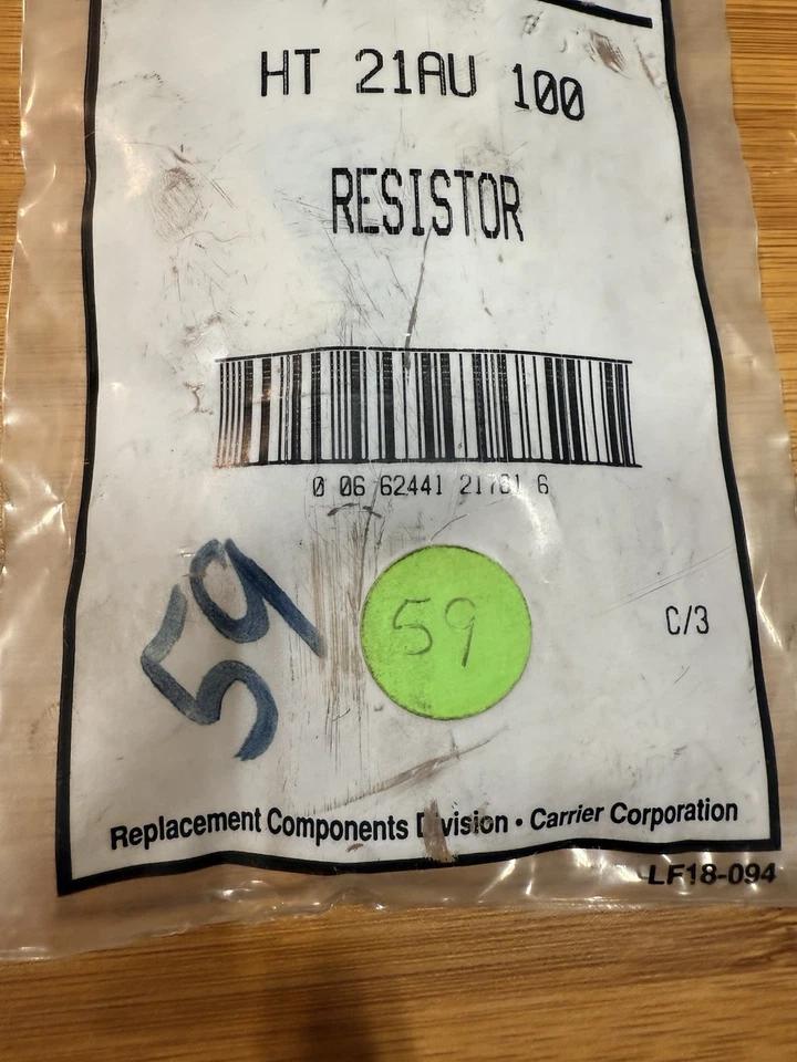BRAND NEW HT21AU100 Carrier RESISTOR, 25W - Image 3 of 4